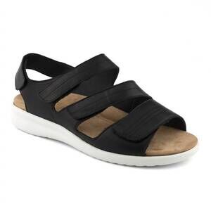 NEW ZIERA women's bonny sandal in black/ white
